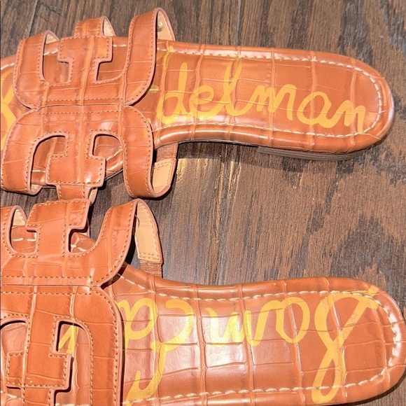 Sam Edelman brown preppy slip on sandals size 7 1/2 - Picture 4 of 6